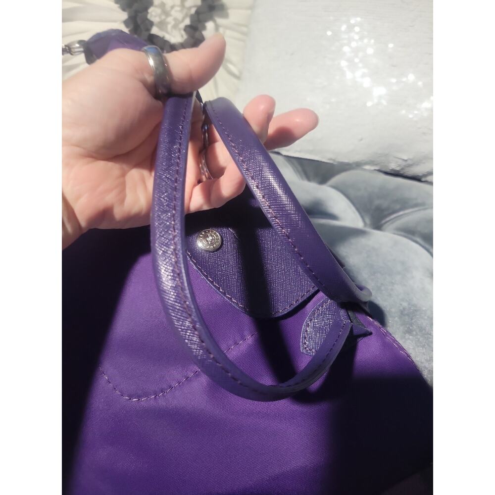 Auth LONGCHAMP Le Pliage Medium Nylon Purple w/ Original Strap ! - Picture 8 of 16